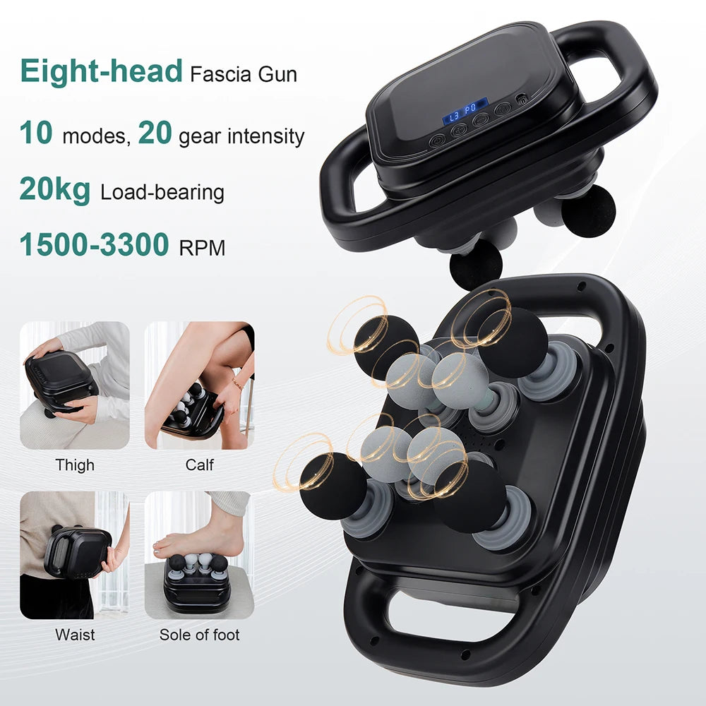 Foreverlily Fixed 8-Head Handheld Percussion Massager Fascia Gun | Fascia Gun | Percussion Massager | | Percussion Massagers | Fascia Guns | Muscle Massage Gun | Fascial Gun | Fascia Massage Gun | Fascial Massage Gun | Percussion Massage Gun | Portable Massage Gun | Percussion Gun | Deep Tissue Massage Gun | Electric Massage Gun | Percussion Guns | Muscle Recovery Massage Gun | Theragun | Buy Handheld Massage Gun Online Now at Myo Relief