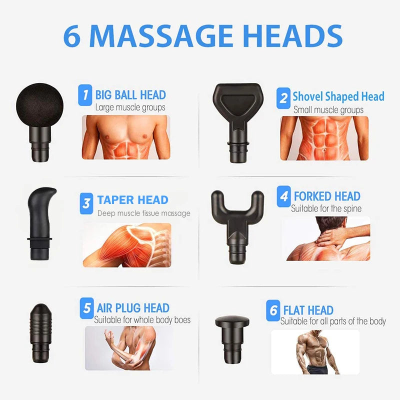 YOSYO 6-Head Percussion Massager Fascia Gun | Fascia Gun | Percussion Massager | | Percussion Massagers | Fascia Guns | Muscle Massage Gun | Fascial Gun | Fascia Massage Gun | Fascial Massage Gun | Percussion Massage Gun | Portable Massage Gun | Percussion Gun | Deep Tissue Massage Gun | Electric Massage Gun | Percussion Guns | Muscle Recovery Massage Gun | Theragun | Buy Handheld Massage Gun Online Now at Myo Relief