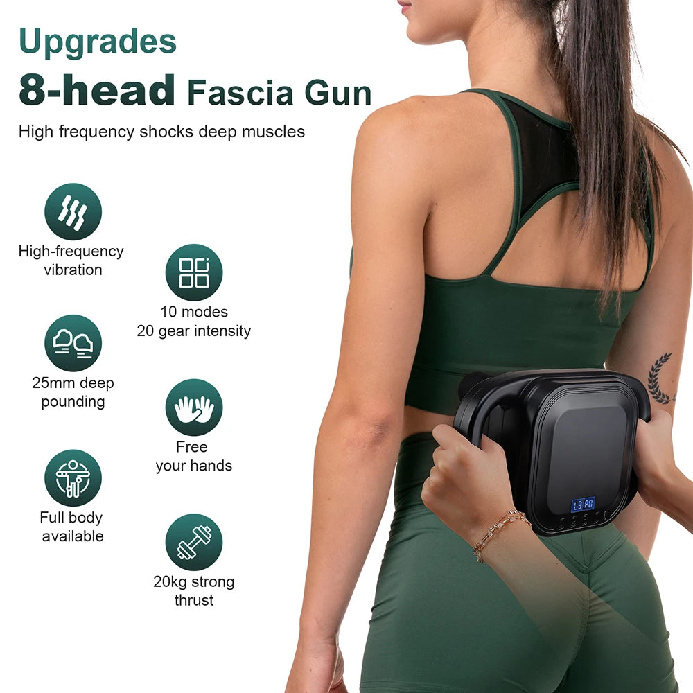Foreverlily Fixed 8-Head Handheld Percussion Massager Fascia Gun | Fascia Gun | Percussion Massager | | Percussion Massagers | Fascia Guns | Muscle Massage Gun | Fascial Gun | Fascia Massage Gun | Fascial Massage Gun | Percussion Massage Gun | Portable Massage Gun | Percussion Gun | Deep Tissue Massage Gun | Electric Massage Gun | Percussion Guns | Muscle Recovery Massage Gun | Theragun | Buy Handheld Massage Gun Online Now at Myo Relief