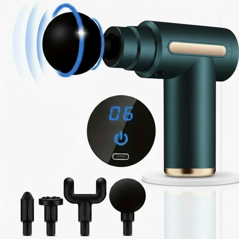 Emerald Green Pro 4-Head Percussion Massager Fascia Gun | Fascia Gun | Percussion Massager | Percussion Massagers | Fascia Guns | Muscle Massage Gun | Fascial Gun | Fascia Massage Gun | Fascial Massage Gun | Percussion Massage Gun | Portable Massage Gun | Percussion Gun | Deep Tissue Massage Gun | Electric Massage Gun | Percussion Guns | Muscle Recovery Massage Gun | Theragun | Buy Handheld Massage Gun Online Now at Myo Relief