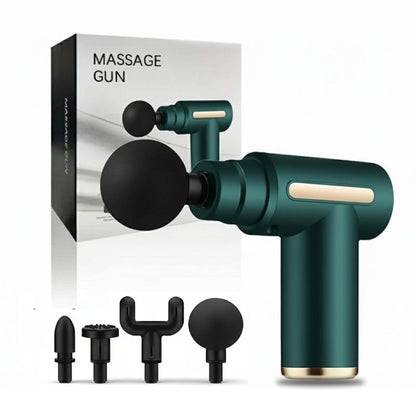 Emerald Green and Stark Red Pro 4-Head Percussion Massager Fascia Gun | Fascia Gun | Percussion Massager | Percussion Massagers | Fascia Guns | Muscle Massage Gun | Fascial Gun | Fascia Massage Gun | Fascial Massage Gun | Percussion Massage Gun | Portable Massage Gun | Percussion Gun | Deep Tissue Massage Gun | Electric Massage Gun | Percussion Guns | Muscle Recovery Massage Gun | Theragun | Buy Handheld Massage Gun Online Now at Myo Relief