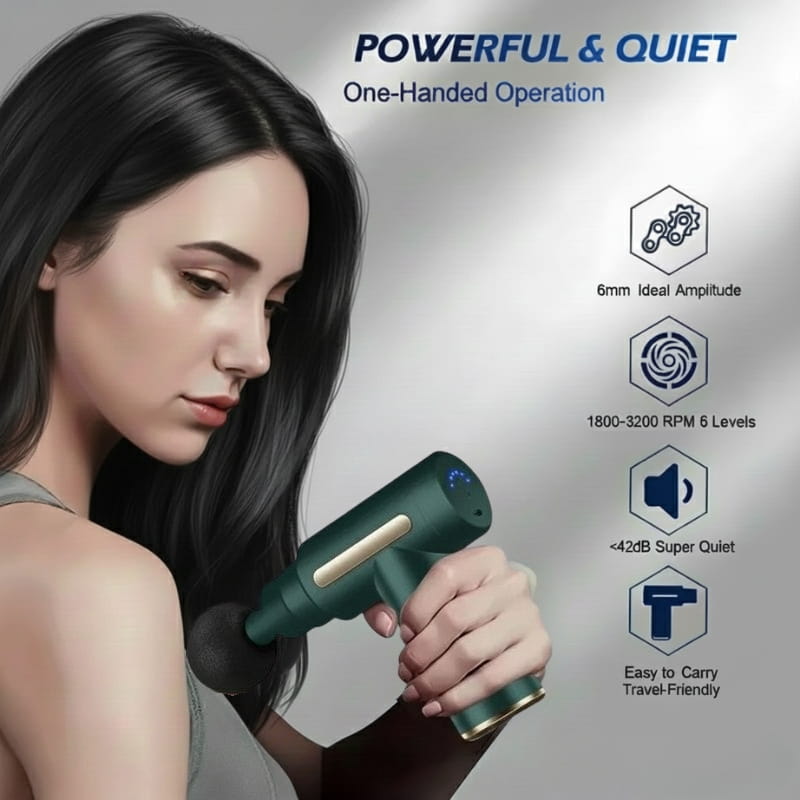 Emerald Green Pro 4-Head Percussion Massager Fascia Gun | Fascia Gun | Percussion Massager | Percussion Massagers | Fascia Guns | Muscle Massage Gun | Fascial Gun | Fascia Massage Gun | Fascial Massage Gun | Percussion Massage Gun | Portable Massage Gun | Percussion Gun | Deep Tissue Massage Gun | Electric Massage Gun | Percussion Guns | Muscle Recovery Massage Gun | Theragun | Buy Handheld Massage Gun Online Now at Myo Relief