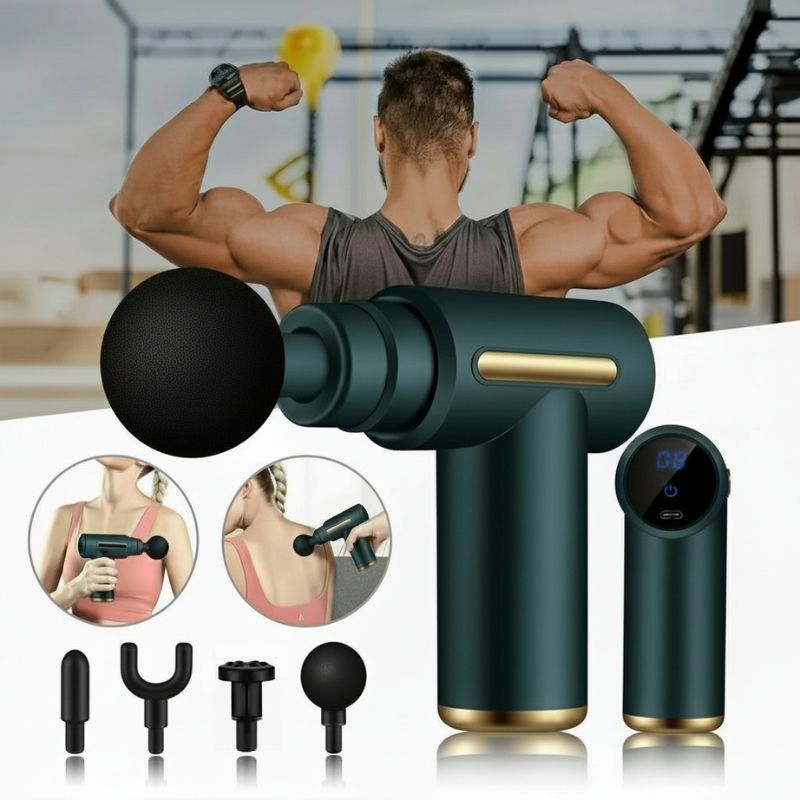 Emerald Green Pro 4-Head Percussion Massager Fascia Gun | Fascia Gun | Percussion Massager | Percussion Massagers | Fascia Guns | Muscle Massage Gun | Fascial Gun | Fascia Massage Gun | Fascial Massage Gun | Percussion Massage Gun | Portable Massage Gun | Percussion Gun | Deep Tissue Massage Gun | Electric Massage Gun | Percussion Guns | Muscle Recovery Massage Gun | Theragun | Buy Handheld Massage Gun Online Now at Myo Relief