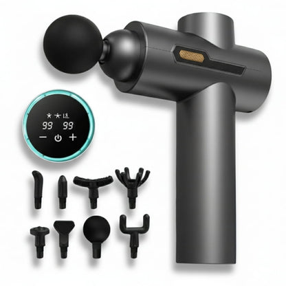 Gunmetal Grey HS-890 8-Head Percussion Massager Fascia Gun | Fascia Gun | Percussion Massager | Percussion Massagers | Fascia Guns | Muscle Massage Gun | Fascial Gun | Fascia Massage Gun | Fascial Massage Gun | Percussion Massage Gun | Portable Massage Gun | Percussion Gun | Deep Tissue Massage Gun | Electric Massage Gun | Percussion Guns | Muscle Recovery Massage Gun | Theragun | Buy Handheld Massage Gun Online Now at Myo Relief