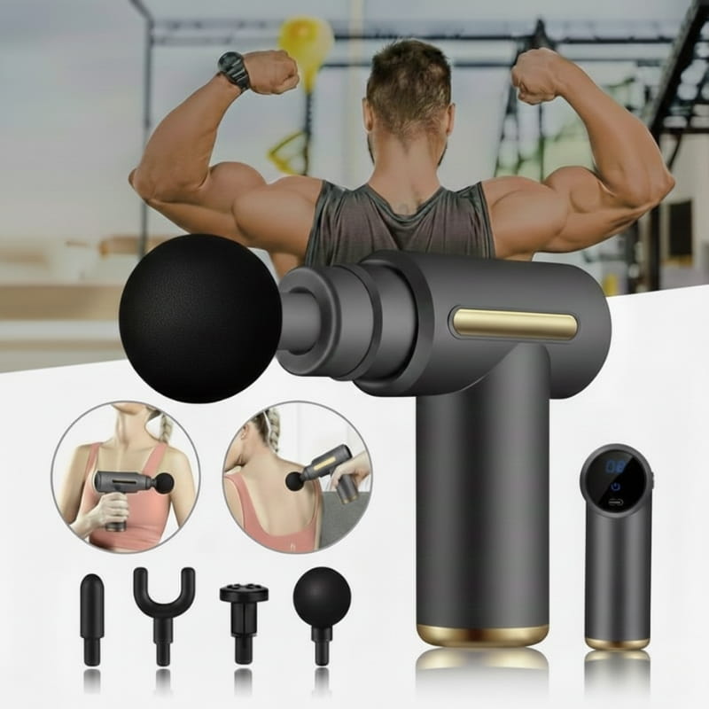 Gunmetal Grey Pro 4-Head Percussion Massager Fascia Gun | Fascia Gun | Percussion Massager | Percussion Massagers | Fascia Guns | Muscle Massage Gun | Fascial Gun | Fascia Massage Gun | Fascial Massage Gun | Percussion Massage Gun | Portable Massage Gun | Percussion Gun | Deep Tissue Massage Gun | Electric Massage Gun | Percussion Guns | Muscle Recovery Massage Gun | Theragun | Buy Handheld Massage Gun Online Now at Myo Relief