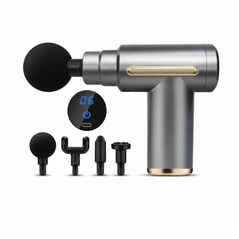 Gunmetal Grey Pro 4-Head Percussion Massager Fascia Gun | Fascia Gun | Percussion Massager | Percussion Massagers | Fascia Guns | Muscle Massage Gun | Fascial Gun | Fascia Massage Gun | Fascial Massage Gun | Percussion Massage Gun | Portable Massage Gun | Percussion Gun | Deep Tissue Massage Gun | Electric Massage Gun | Percussion Guns | Muscle Recovery Massage Gun | Theragun | Buy Handheld Massage Gun Online Now at Myo Relief