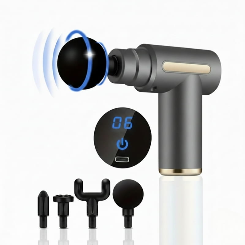 Gunmetal Grey Pro 4-Head Percussion Massager Fascia Gun | Fascia Gun | Percussion Massager | Percussion Massagers | Fascia Guns | Muscle Massage Gun | Fascial Gun | Fascia Massage Gun | Fascial Massage Gun | Percussion Massage Gun | Portable Massage Gun | Percussion Gun | Deep Tissue Massage Gun | Electric Massage Gun | Percussion Guns | Muscle Recovery Massage Gun | Theragun | Buy Handheld Massage Gun Online Now at Myo Relief