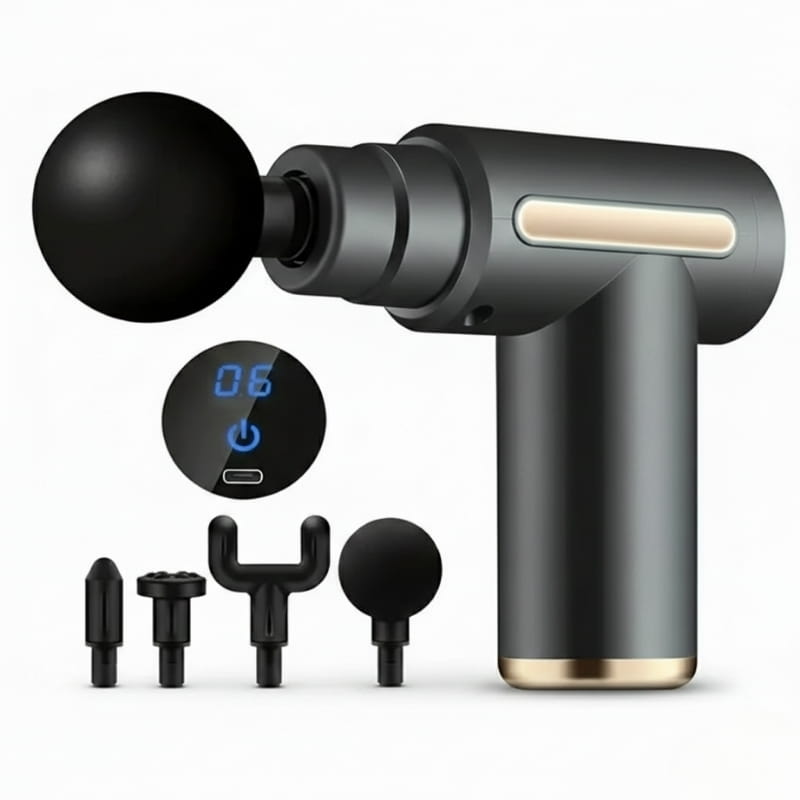 Gunmetal Grey Pro 4-Head Percussion Massager Fascia Gun | Fascia Gun | Percussion Massager | Percussion Massagers | Fascia Guns | Muscle Massage Gun | Fascial Gun | Fascia Massage Gun | Fascial Massage Gun | Percussion Massage Gun | Portable Massage Gun | Percussion Gun | Deep Tissue Massage Gun | Electric Massage Gun | Percussion Guns | Muscle Recovery Massage Gun | Theragun | Buy Handheld Massage Gun Online Now at Myo Relief