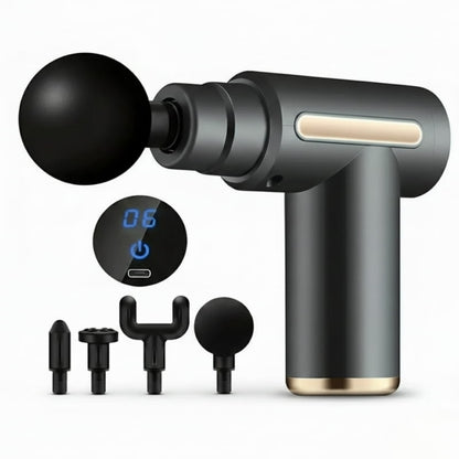 Gunmetal Grey Pro 4-Head Percussion Massager Fascia Gun | Fascia Gun | Percussion Massager | Percussion Massagers | Fascia Guns | Muscle Massage Gun | Fascial Gun | Fascia Massage Gun | Fascial Massage Gun | Percussion Massage Gun | Portable Massage Gun | Percussion Gun | Deep Tissue Massage Gun | Electric Massage Gun | Percussion Guns | Muscle Recovery Massage Gun | Theragun | Buy Handheld Massage Gun Online Now at Myo Relief