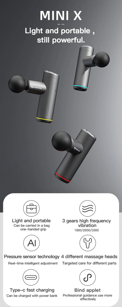 UNFINISHED! Booster Mini X Massage Gun Percussion Back and Neck Massager Electric Vibrators Portable Fitness Mini Body Massage Machine
