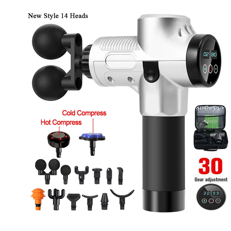 JM MG0005 6/12/14-Head Percussion Massager Fascia Gun | Fascia Gun | Percussion Massager |  | Percussion Massagers | Fascia Guns | Muscle Massage Gun | Fascial Gun | Fascia Massage Gun | Fascial Massage Gun | Percussion Massage Gun | Portable Massage Gun | Percussion Gun | Deep Tissue Massage Gun | Electric Massage Gun | Percussion Guns | Muscle Recovery Massage Gun | Theragun | Buy Handheld Massage Gun Online Now at Myo Relief