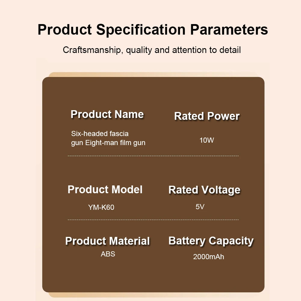 UNFINISHED! Peicon YM-K60 Professional 6-Head Fascia Muscle Massager