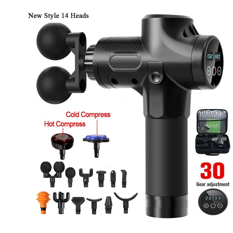 JM MG0005 6/12/14-Head Percussion Massager Fascia Gun | Fascia Gun | Percussion Massager |  | Percussion Massagers | Fascia Guns | Muscle Massage Gun | Fascial Gun | Fascia Massage Gun | Fascial Massage Gun | Percussion Massage Gun | Portable Massage Gun | Percussion Gun | Deep Tissue Massage Gun | Electric Massage Gun | Percussion Guns | Muscle Recovery Massage Gun | Theragun | Buy Handheld Massage Gun Online Now at Myo Relief