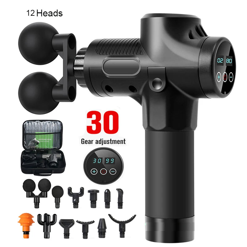 JM MG0005 6/12/14-Head Percussion Massager Fascia Gun | Fascia Gun | Percussion Massager |  | Percussion Massagers | Fascia Guns | Muscle Massage Gun | Fascial Gun | Fascia Massage Gun | Fascial Massage Gun | Percussion Massage Gun | Portable Massage Gun | Percussion Gun | Deep Tissue Massage Gun | Electric Massage Gun | Percussion Guns | Muscle Recovery Massage Gun | Theragun | Buy Handheld Massage Gun Online Now at Myo Relief
