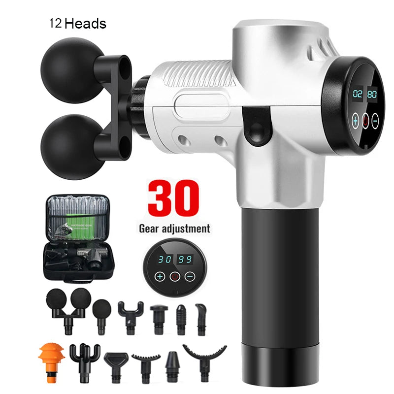 JM MG0005 6/12/14-Head Percussion Massager Fascia Gun | Fascia Gun | Percussion Massager |  | Percussion Massagers | Fascia Guns | Muscle Massage Gun | Fascial Gun | Fascia Massage Gun | Fascial Massage Gun | Percussion Massage Gun | Portable Massage Gun | Percussion Gun | Deep Tissue Massage Gun | Electric Massage Gun | Percussion Guns | Muscle Recovery Massage Gun | Theragun | Buy Handheld Massage Gun Online Now at Myo Relief