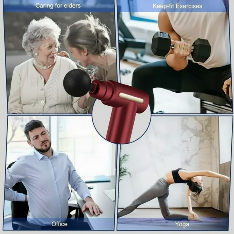 Stark Red Pro 4-Head Percussion Massager Fascia Gun | Fascia Gun | Percussion Massager | Percussion Massagers | Fascia Guns | Muscle Massage Gun | Fascial Gun | Fascia Massage Gun | Fascial Massage Gun | Percussion Massage Gun | Portable Massage Gun | Percussion Gun | Deep Tissue Massage Gun | Electric Massage Gun | Percussion Guns | Muscle Recovery Massage Gun | Theragun | Buy Handheld Massage Gun Online Now at Myo Relief