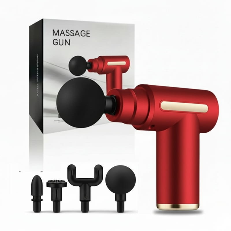Stark Red Pro 4-Head Percussion Massager Fascia Gun | Fascia Gun | Percussion Massager | Percussion Massagers | Fascia Guns | Muscle Massage Gun | Fascial Gun | Fascia Massage Gun | Fascial Massage Gun | Percussion Massage Gun | Portable Massage Gun | Percussion Gun | Deep Tissue Massage Gun | Electric Massage Gun | Percussion Guns | Muscle Recovery Massage Gun | Theragun | Buy Handheld Massage Gun Online Now at Myo Relief