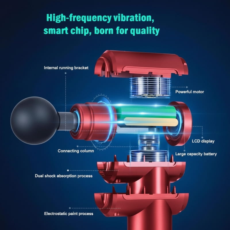 Stark Red Pro 4-Head Percussion Massager Fascia Gun | Fascia Gun | Percussion Massager | Percussion Massagers | Fascia Guns | Muscle Massage Gun | Fascial Gun | Fascia Massage Gun | Fascial Massage Gun | Percussion Massage Gun | Portable Massage Gun | Percussion Gun | Deep Tissue Massage Gun | Electric Massage Gun | Percussion Guns | Muscle Recovery Massage Gun | Theragun | Buy Handheld Massage Gun Online Now at Myo Relief